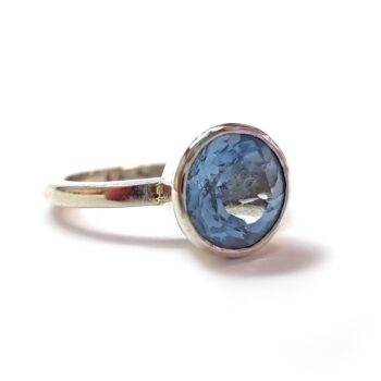Sterling & Blue Topaz Ring