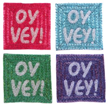 Set/4 Oy Vey Coasters