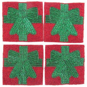 Beaded Bow Coaster S4