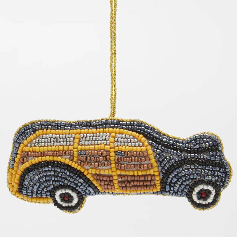 Woody Car Beaded Ornament
