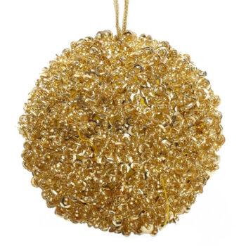 4" Naka Tiki Sequin Gold Ball