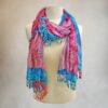 Hand Painted Silk Scarf w/Heavy Fringe