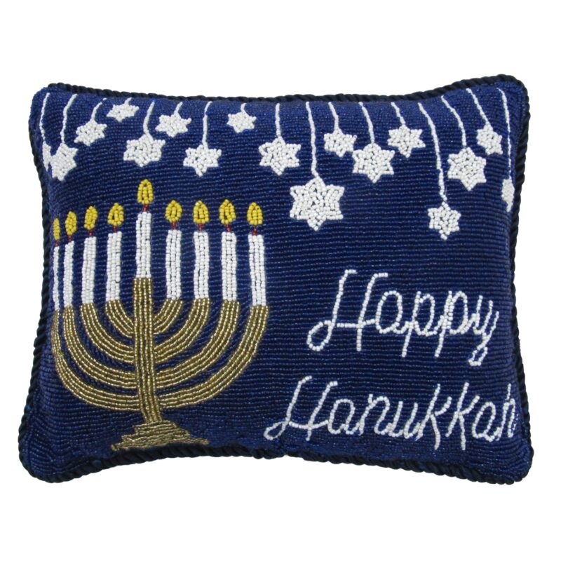 Happy Hanukkah Pillow 9x12"