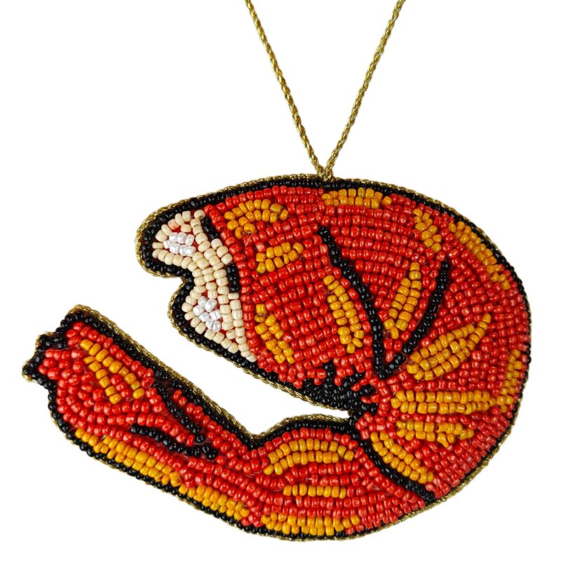 Beaded Shrimp Ornament