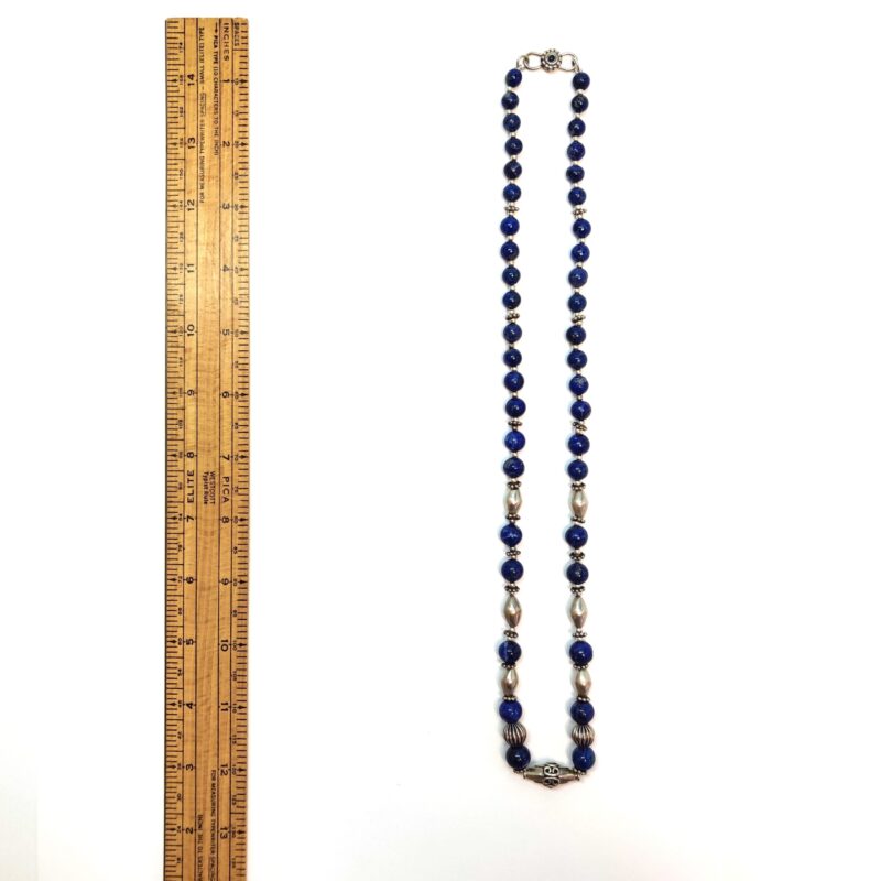 Lapis & Sterling Necklace 23" - Image 3