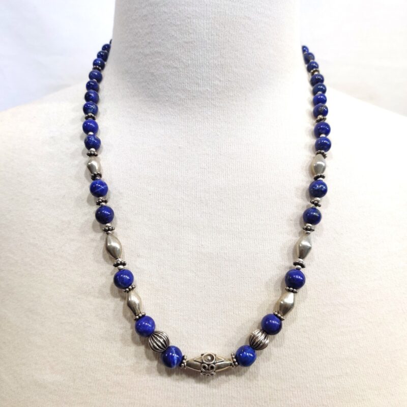 Lapis & Sterling Necklace 23"