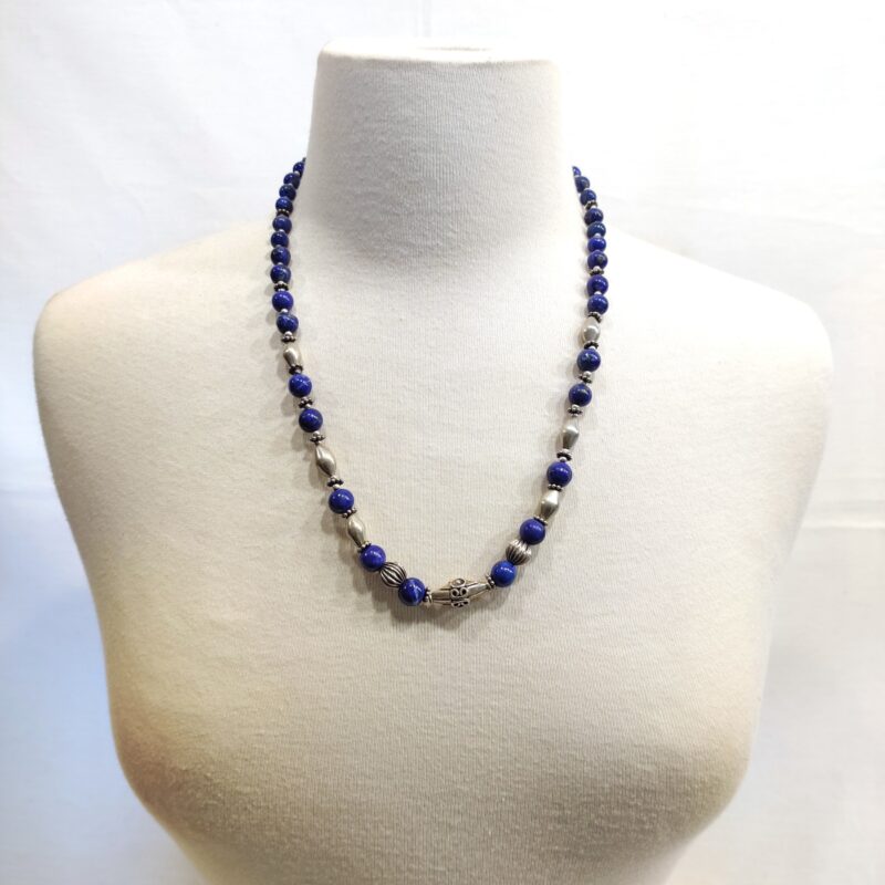 Lapis & Sterling Necklace 23" - Image 2