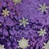 60" Purple Ashwani Velvet Tree Skirt w/Beaded Snowflakes - Image 3