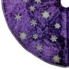 60" Purple Ashwani Velvet Tree Skirt w/Beaded Snowflakes