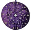 60" Purple Ashwani Velvet Tree Skirt w/Beaded Snowflakes - Image 2