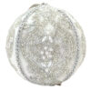 White Ash Velvet Silver Beaded Ball
