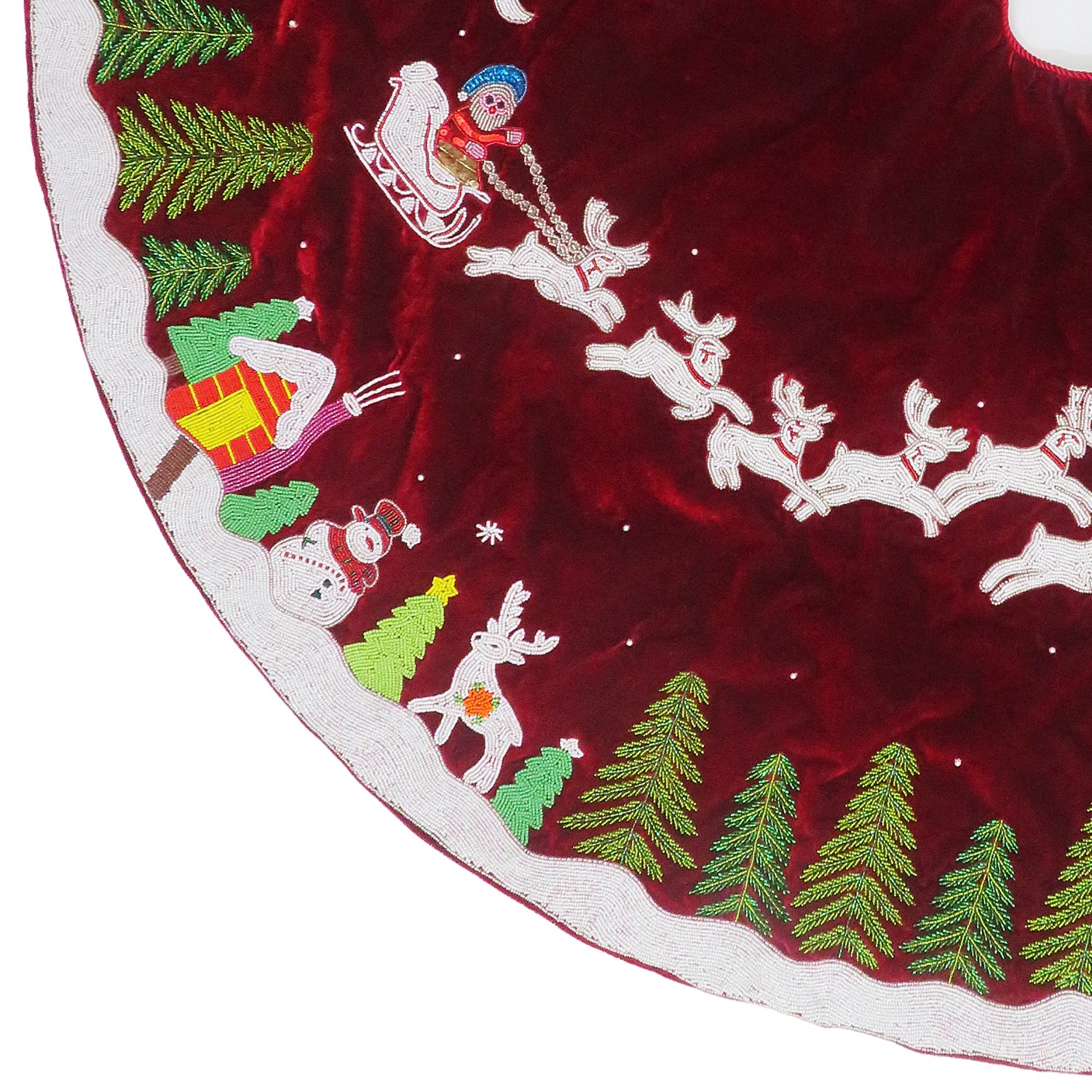 60" Santa on Sleigh Tree Skirt