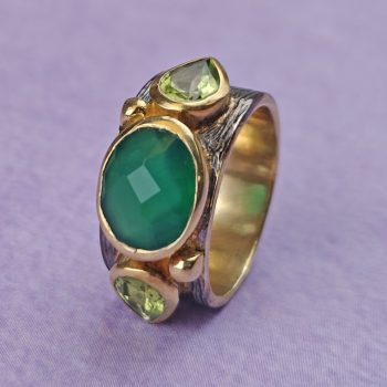 Peridot & Green Onyx Ring (6)