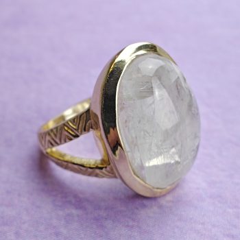 Faceted Moonstone Ring (7.5)