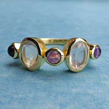 Amethyst & Rose Quartz Ring (8)