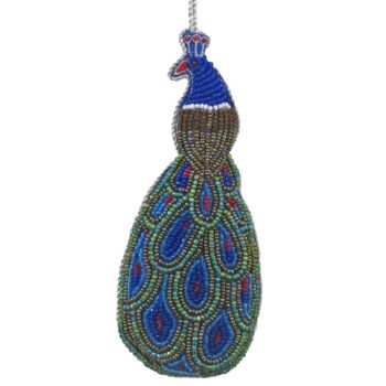 Peacock Beaded Orn