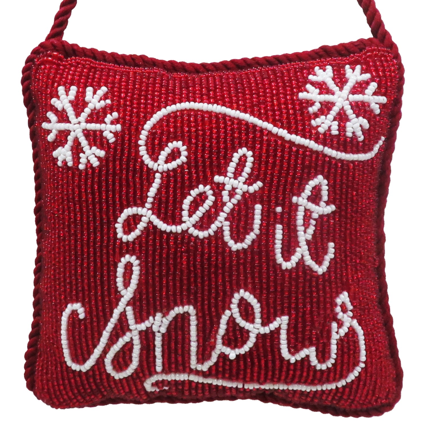 Let It Snow Beaded Doorknocker 6x6