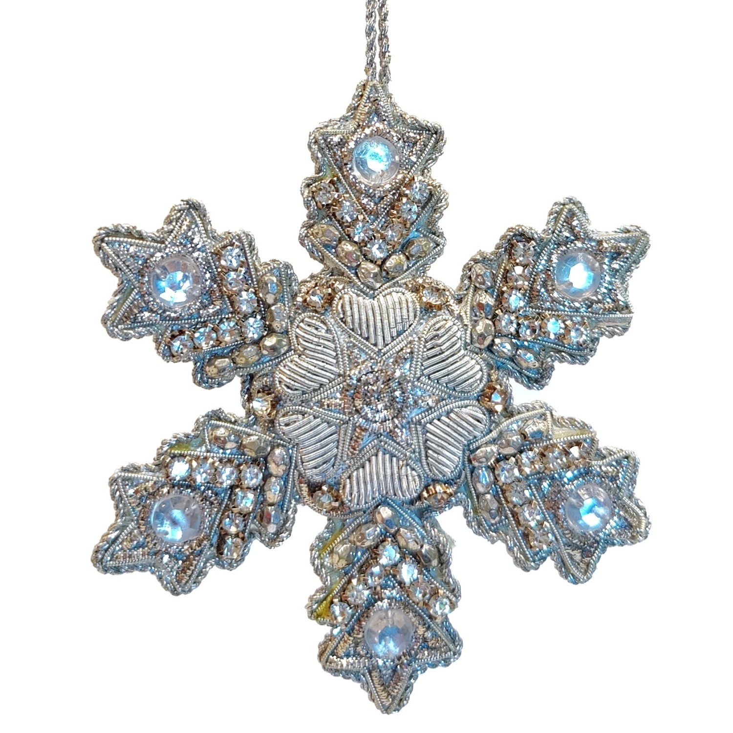 Embroidered Snowflake Ornament