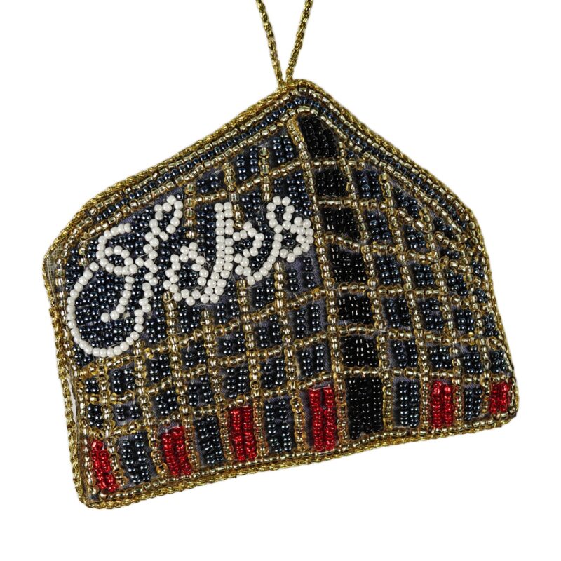 Beaded Saks Building Ornament