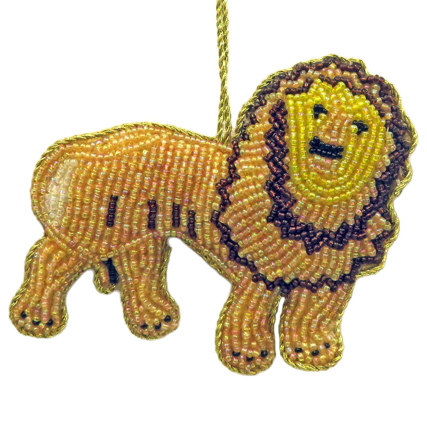 Lion Beaded Ornament