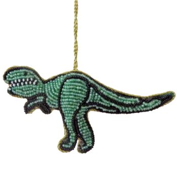 Dinosaur Ornament Beaded T-Rex