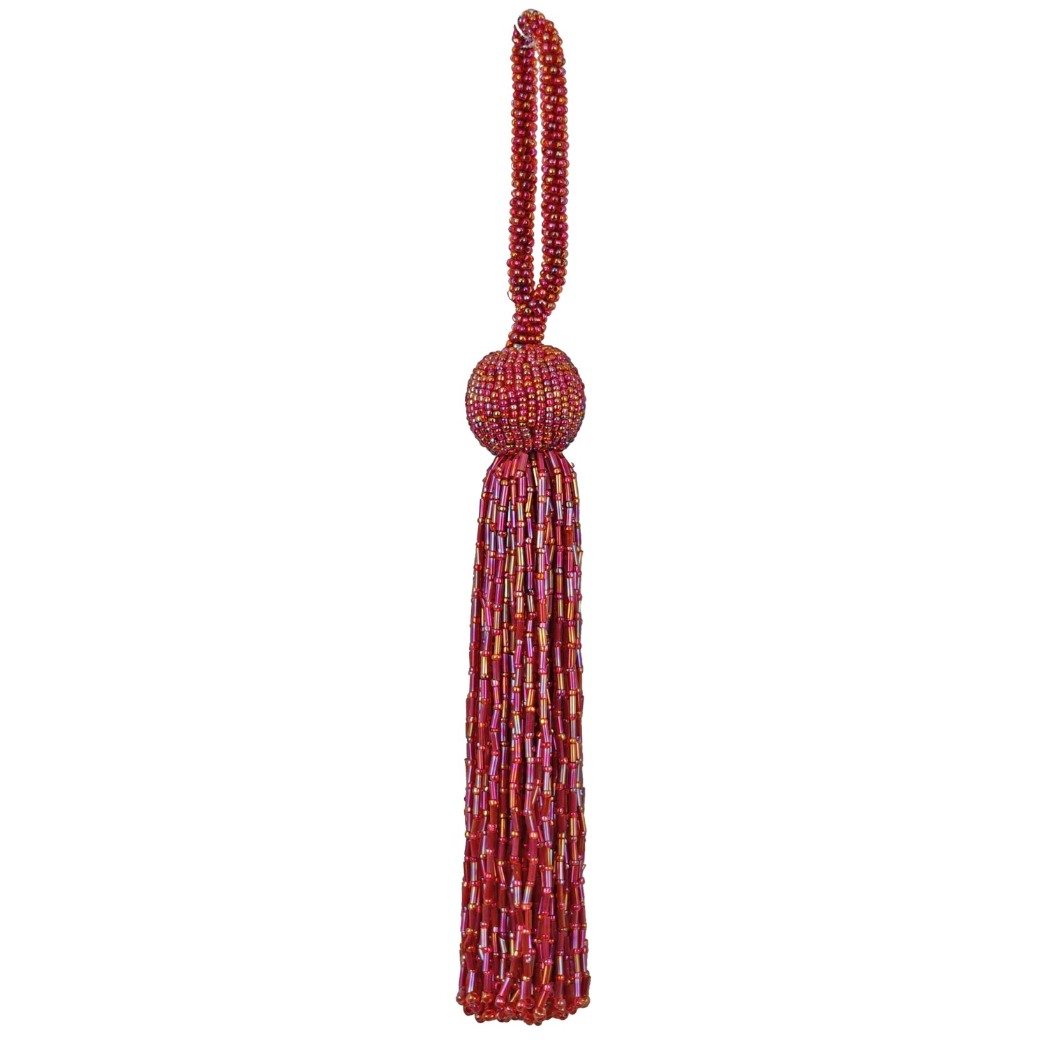 Red Beaded Tassel Orn