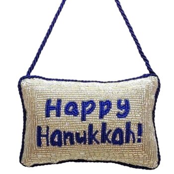 Hanukkah Doorknocker "Happy Hanukkah" 4x6