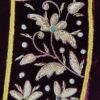 60" Burgundy Ash Velvet 8-pt Star Tree Skirt w/Gold Embroidered Butterflies & Flowers - Image 3