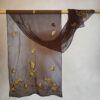 Tissue Patch Scarf in Brown Georgette