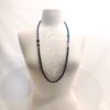 Lapis, Hematite, Turquoise, Amethyst Necklace 35" - Image 2