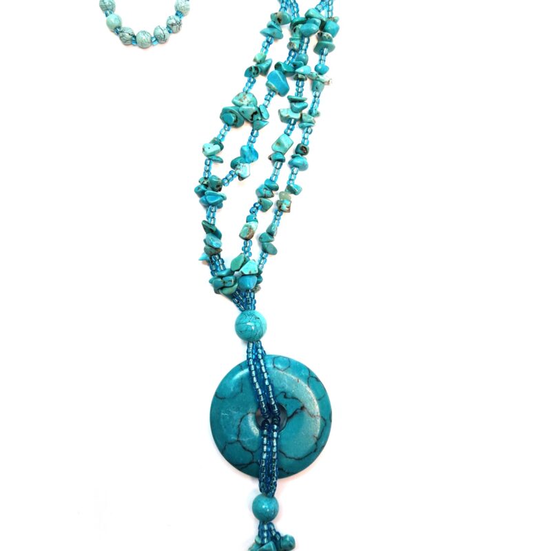 Semi Precious Necklace w/Pi Pendant - Image 4