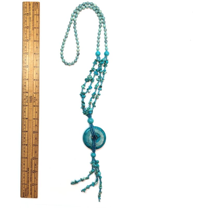 Semi Precious Necklace w/Pi Pendant - Image 2