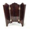 3-Panel  Marquetry inlaid Miniature Wood Screen - Image 4