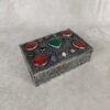 Kashmir Metal Box w/Semi Precious Stones