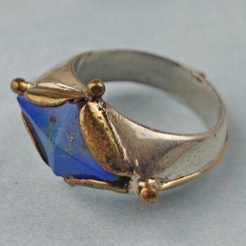 Lapis Antique Cross Ring (size 8)