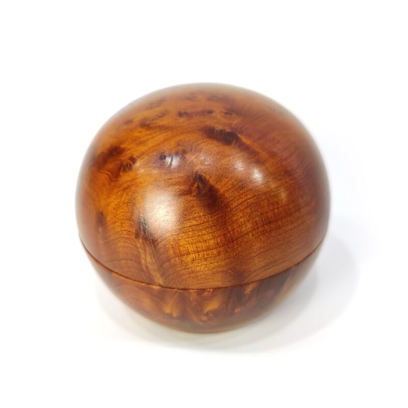 Smooth Round Hand Carved Box - Image 2