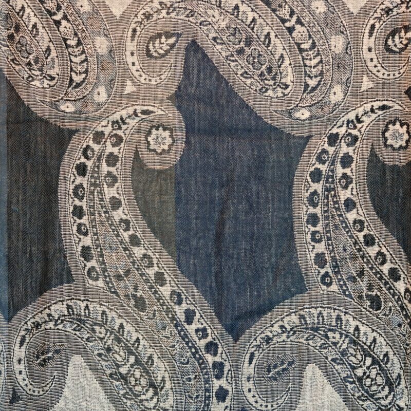 Blue & Gray Rayon Shawl - Image 2