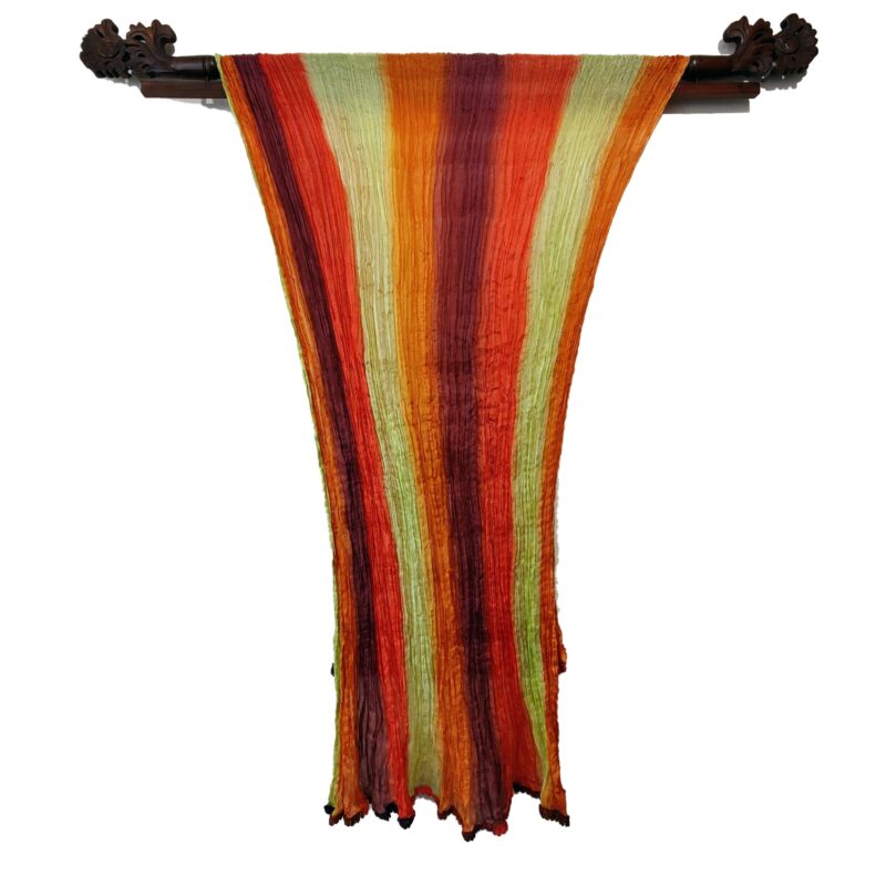 Striped Silk Scarf - Image 2