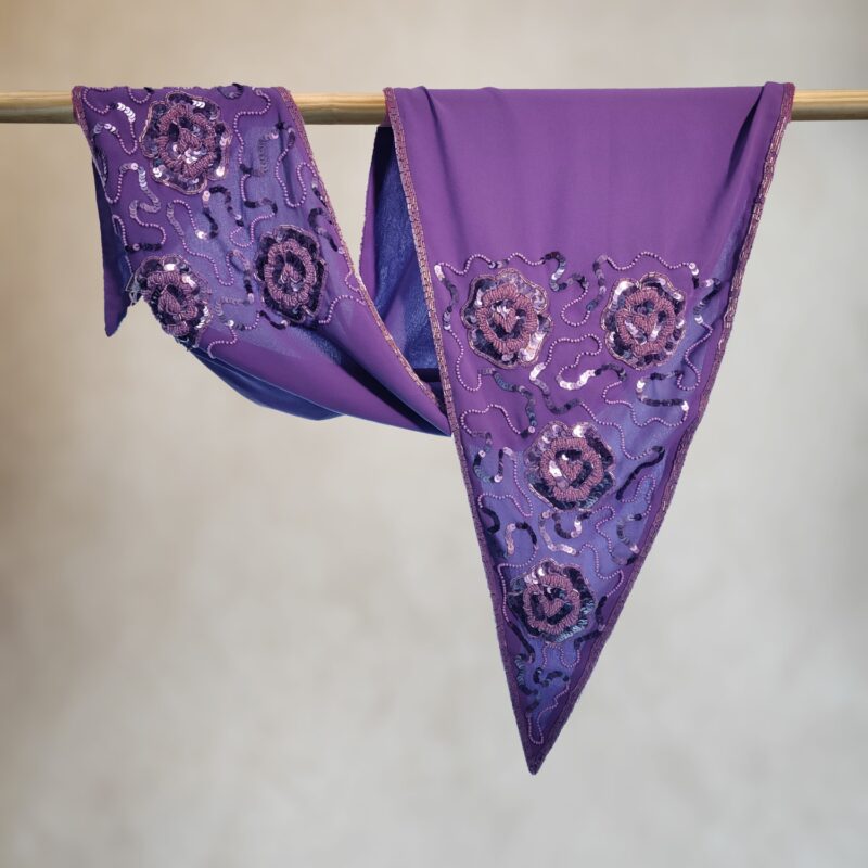 Crepe Spanish Cape Purple w/Sequins & Beads