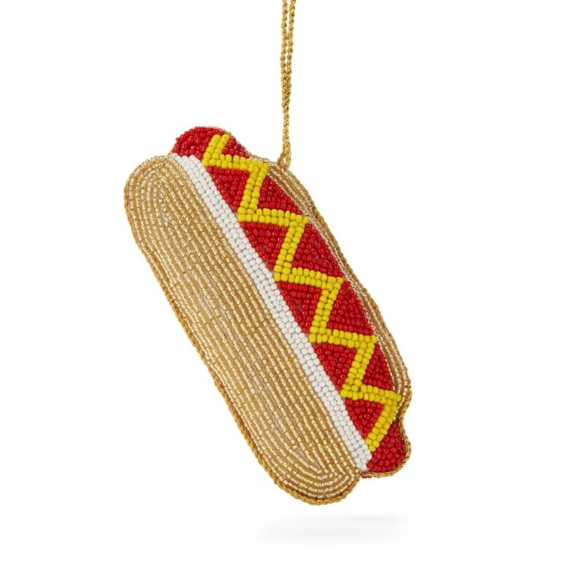 Hot Dog Ornament Beaded