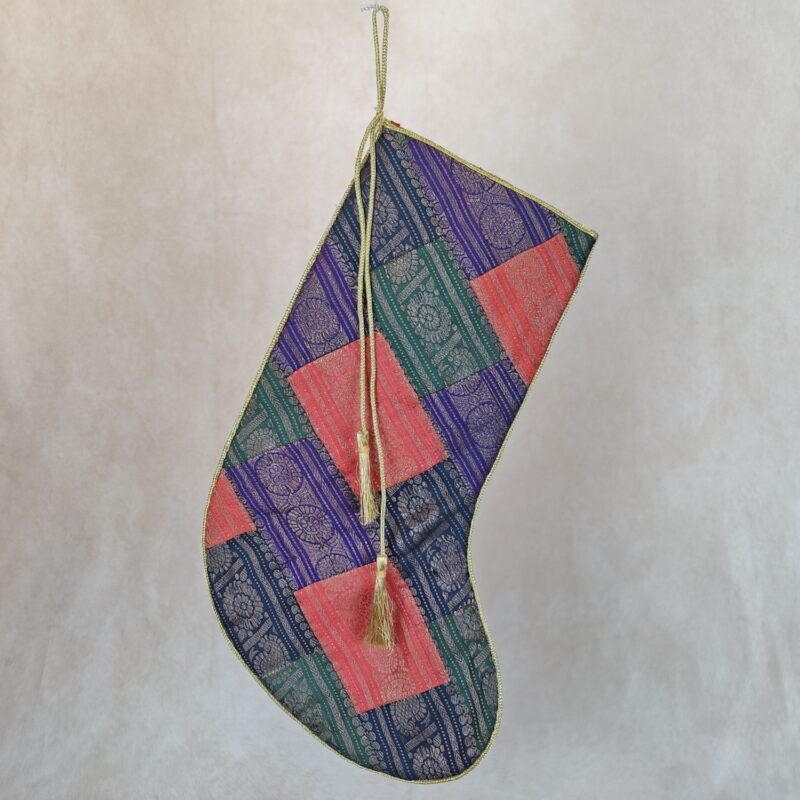 Patchwork Sari Stocking